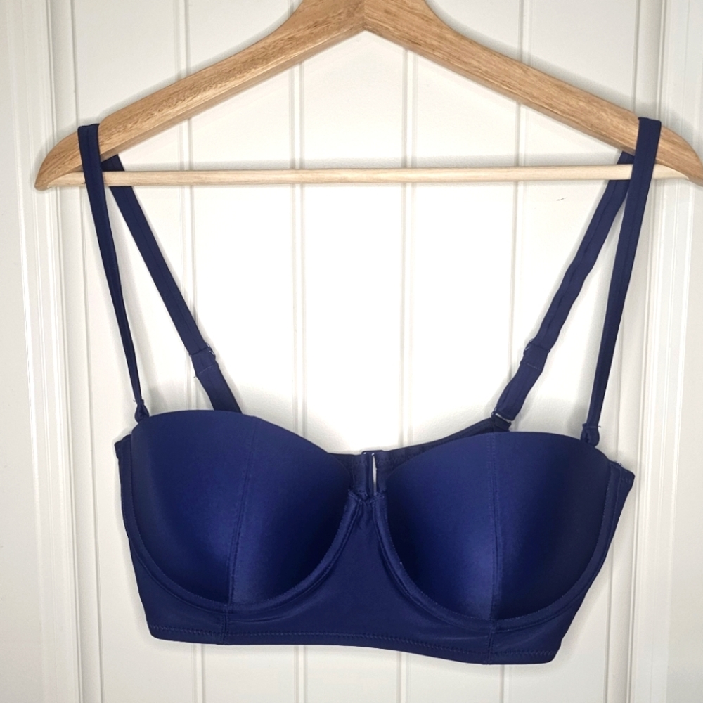 [OLD NAVY] NWOT Dark Blue Adjustable Straps Swim Top Padded/Wire 《L》